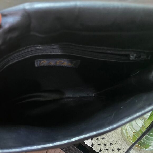 Vintage Carlos Falchi Women's Black crossbody purse, - Picture 5 of 8